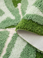 Tufted Plant Rug - close-up of plush faux-wool pile and non-slip woven backing