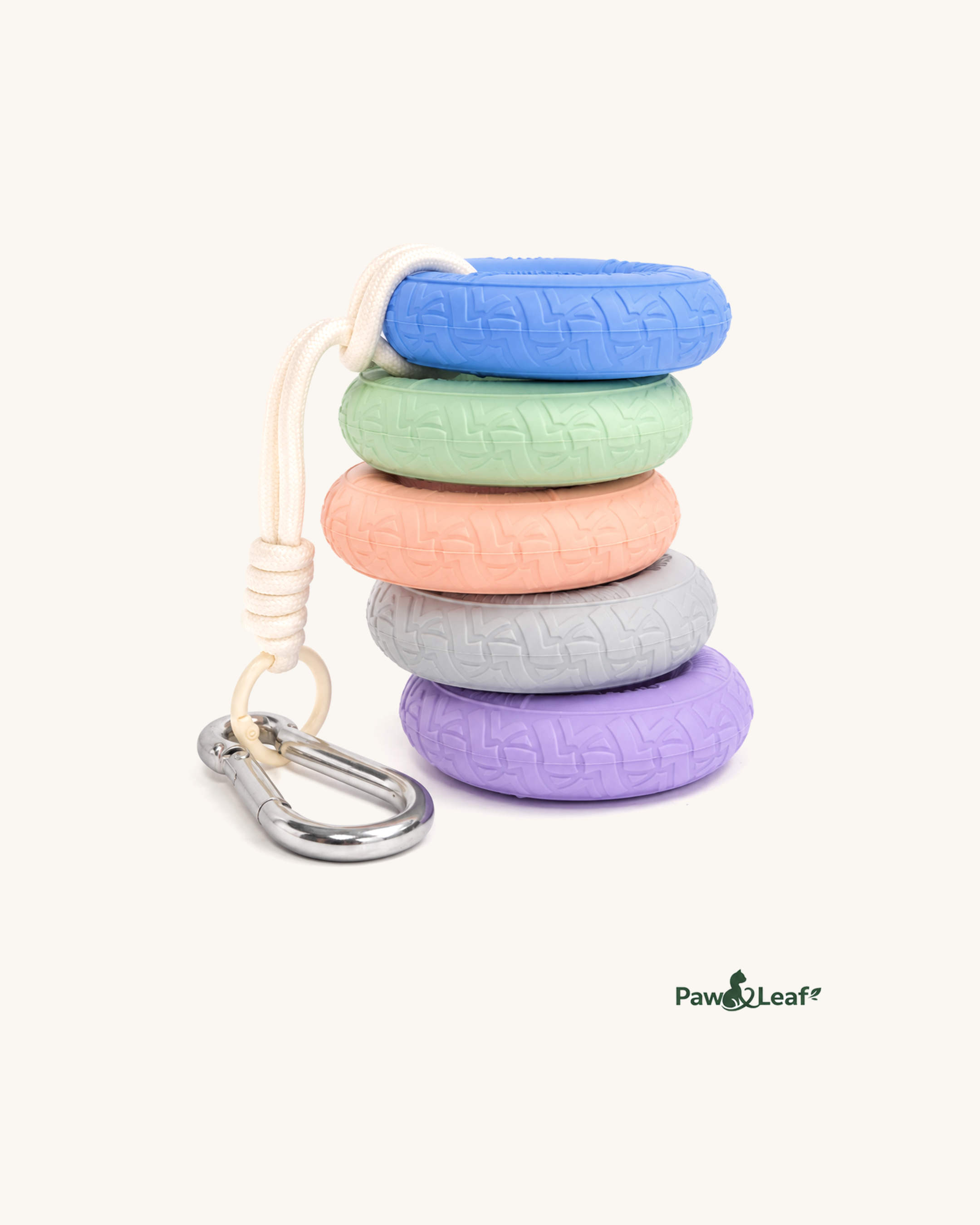 Boulder Grip Charm by Paw&Leaf - climbing-inspired hand grip strengthener bag charm with carabiner in pastel colors