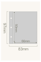 Toast Polaroid Memory Album refill sleeve size diagram - 97mm x 83mm mini photo album dimensions